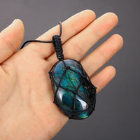 Drakenhart Ketting | Labradoriet Handgemaakt Mystiek Bescherming -Luzern Mode