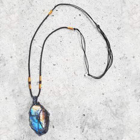 Drakenhart Ketting | Labradoriet Handgemaakt Mystiek Bescherming -Luzern Mode