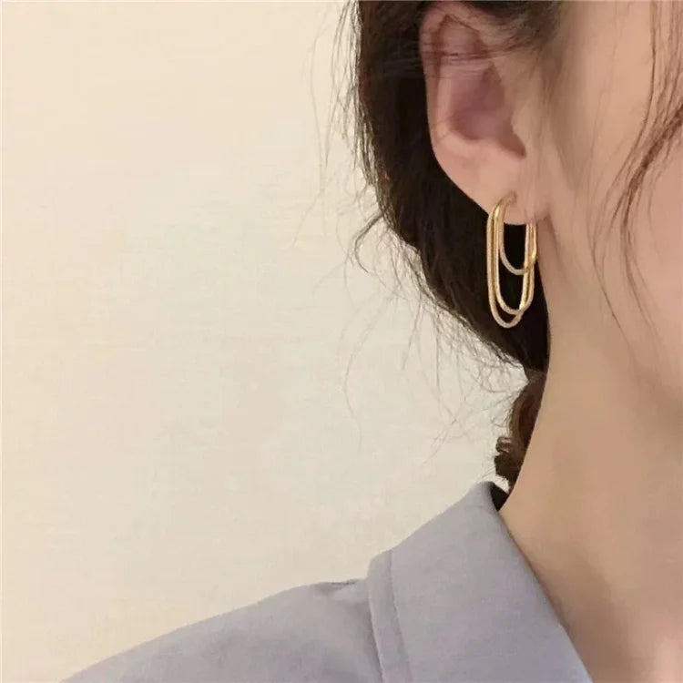 Ohrringe | Kette Dreilagig Einzigartig Sterling Silber Langlebig Modisch-Luzern Mode