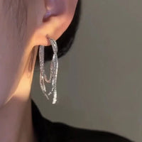 Ohrringe | Kette Dreilagig Einzigartig Sterling Silber Langlebig Modisch-Silber-Luzern Mode