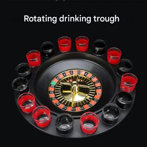 Drink Roulette Spiel | 16 Gläser | Shots | 2 Kugeln | Interaktiv-Luzern Mode