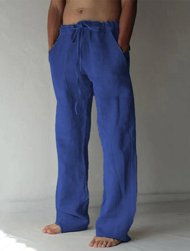 Lässige Herren Leinenhose mit weitem Schnitt für den Sommer – Elias