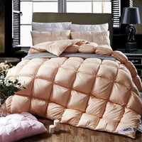 Gänsedaunen Bettdecke | Doppelbett Warm Komfortabel Langlebig Durchgesteppt-Luzern Mode