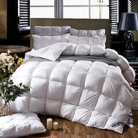 Gänsedaunen Bettdecke | Doppelbett Warm Komfortabel Langlebig Durchgesteppt-Luzern Mode