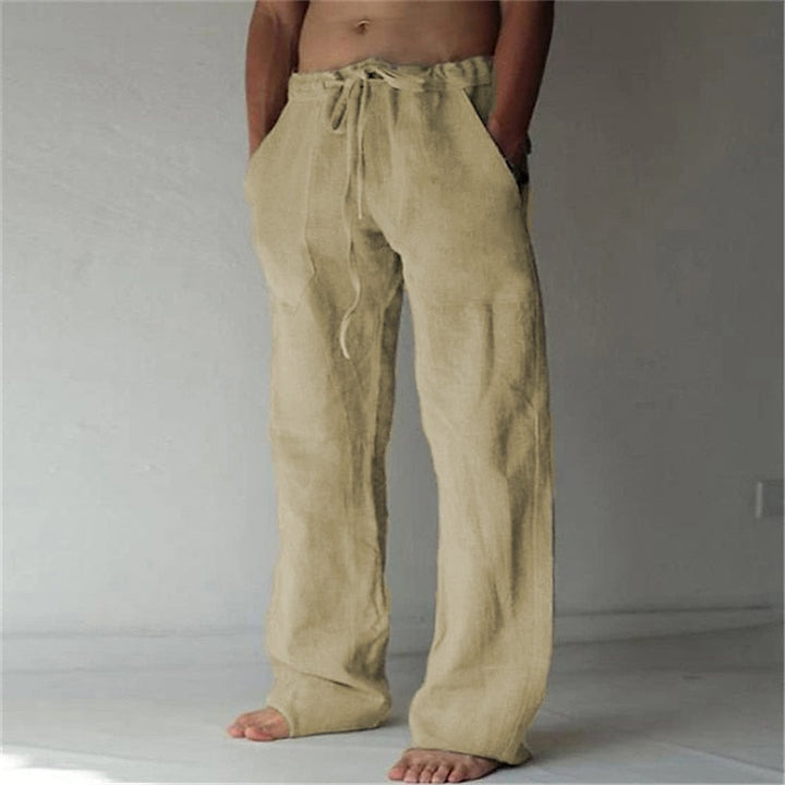 Lässige Herren Leinenhose mit weitem Schnitt für den Sommer – Elias