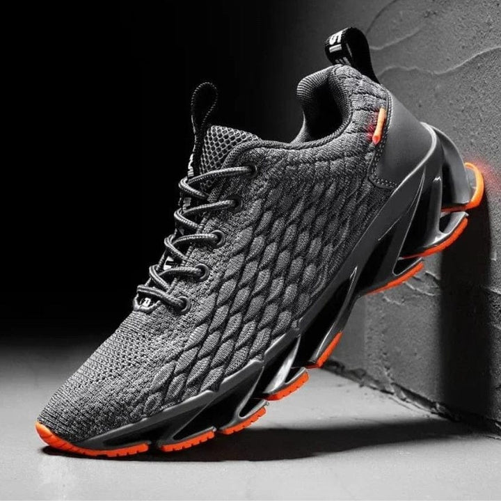 Herren Laufschuhe mit atmungsaktivem Mesh-Obermaterial-Grau-39-Luzern Mode