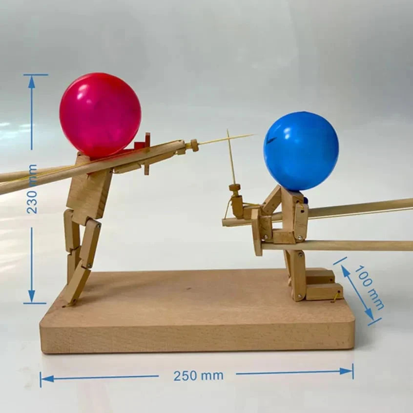 Holz-Fechtspiel | Dynamisch Langlebig Ballon 2-Spieler Lernspiel-Luzern Mode