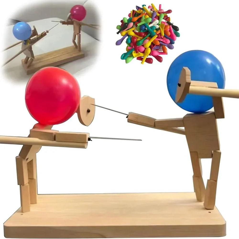 Holz-Fechtspiel | Dynamisch Langlebig Ballon 2-Spieler Lernspiel-3mm - 100 Ballons-Luzern Mode