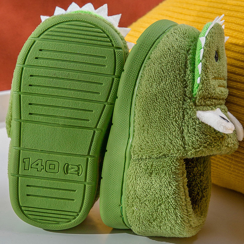 Winter-Dino Kuschelhausschuhe – Extra Weiche und Warme Hausschuhe für Kleinkinder
