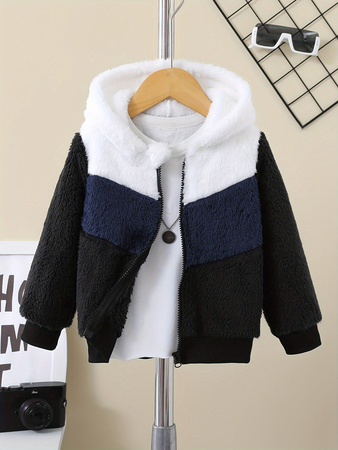Bleib warm mit Stil – Zafie Winter Fleece Kapuzenjacke mit Reißverschluss für Kinder