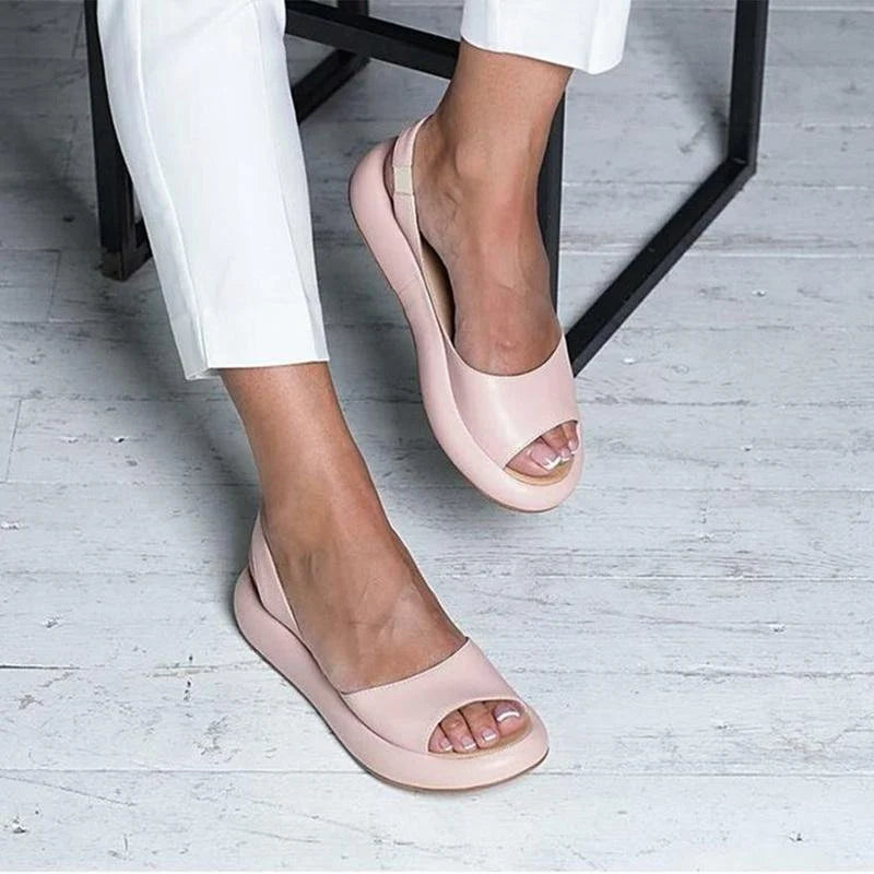 Orthopädische Damen Komfortsandalen mit niedrigem Absatz – Livana