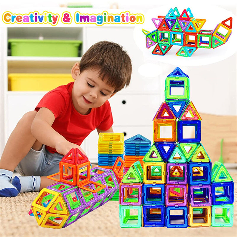 Magnetische Konstruktionsbausteine für Kinder – Lernspiel mit 118/148 Teilen