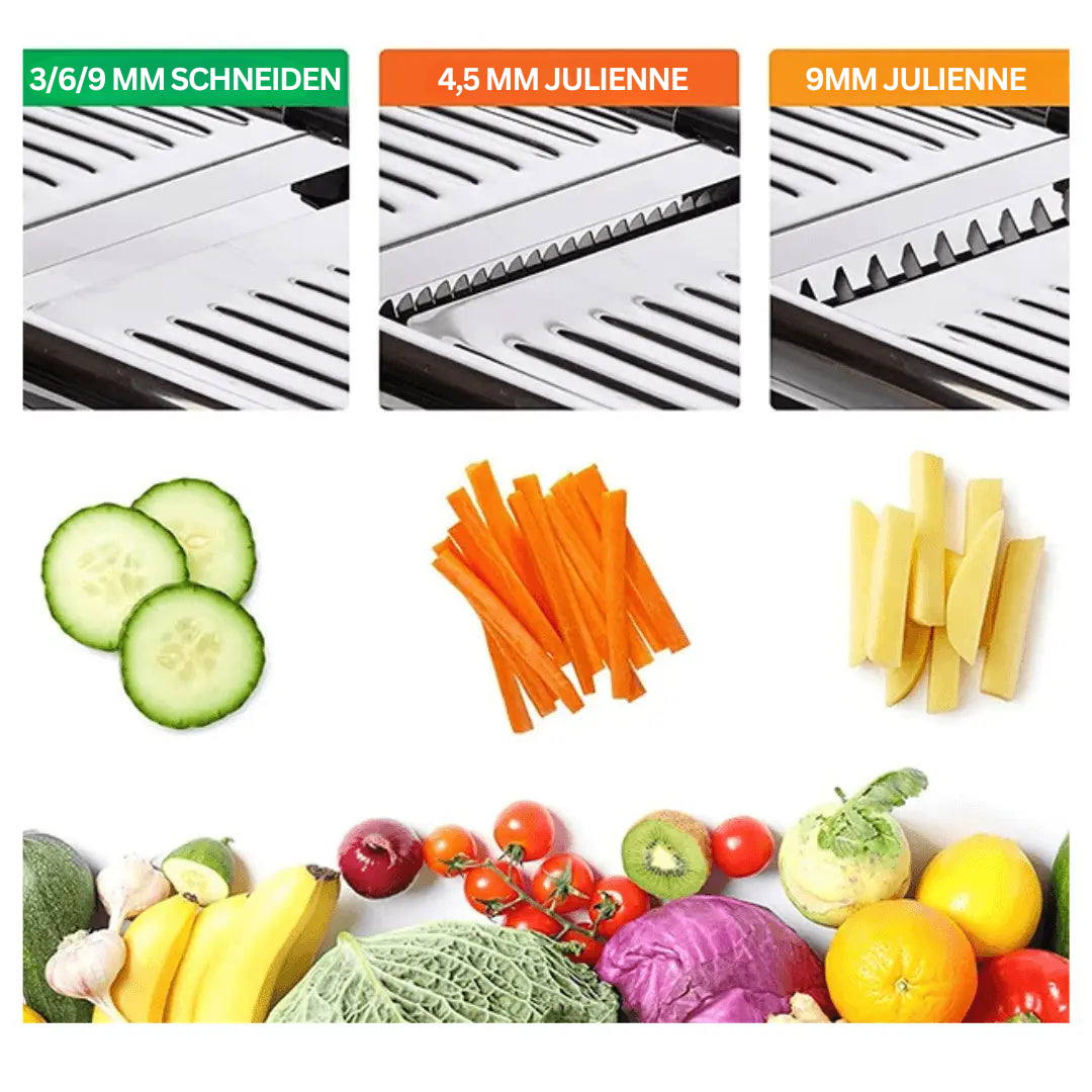 Mandoline | Edelstahl Vielseitig Langlebig Verstellbar Sicher-Luzern Mode