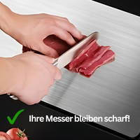 Edelstahl-Schneidebrett | Langlebig Modern Hygienisch Stilvoll Antibakteriell-Luzern Mode