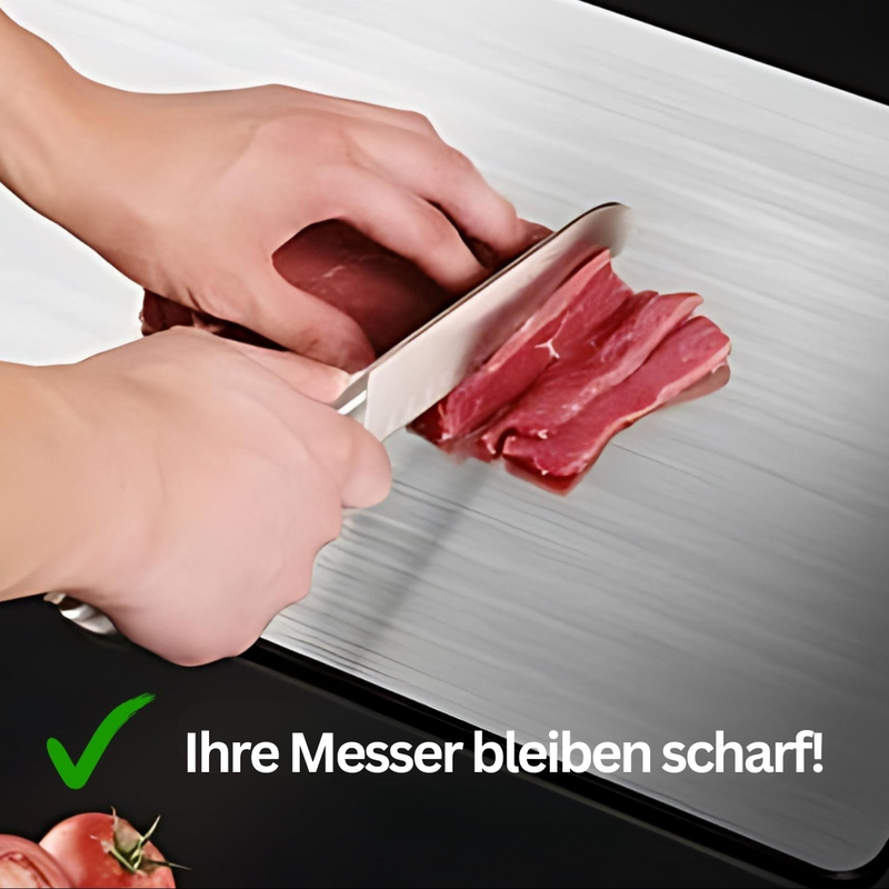 Edelstahl-Schneidebrett | Langlebig Modern Hygienisch Stilvoll Antibakteriell-Luzern Mode