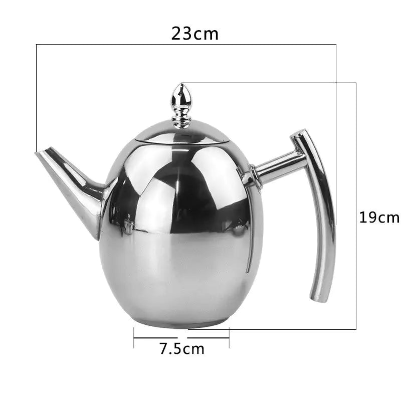 Edelstahl-Teekanne | Sieb Stilvoll Langlebig 1,5L Vielseitig-Luzern Mode