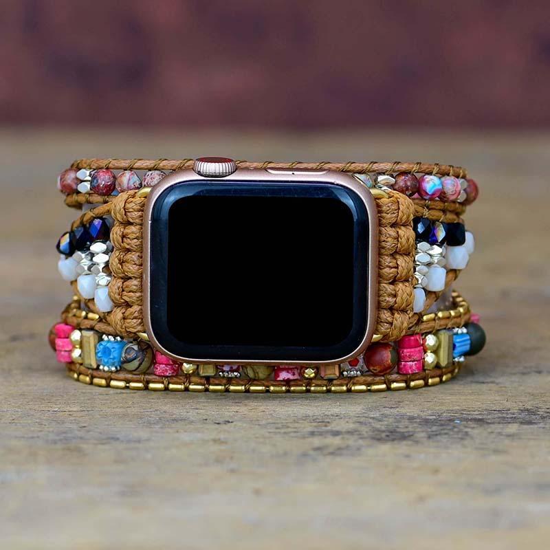 Apple-Watch-Armband | Edelsteine | Natürlich | Modern | Stilvoll | Verstellbar-Luzern Mode