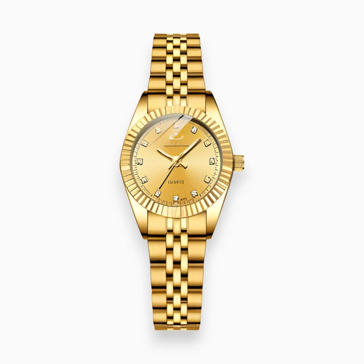 Runde Uhr | Titan Gold Silber Stilvoll Luxuriös Langlebig Vielseitig-Gold-Luzern Mode