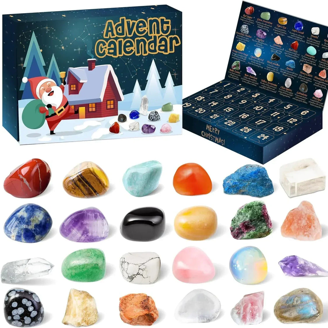 Kinder Adventskalender | Edelsteine Lehrreich Einzigartig Countdown Weihnachten-Luzern Mode