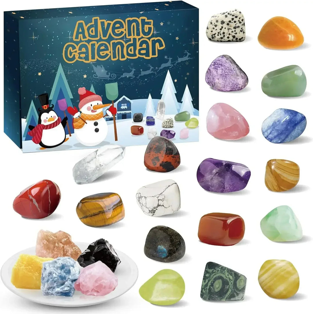 Kinder Adventskalender | Edelsteine Lehrreich Einzigartig Countdown Weihnachten-Stil2-Luzern Mode