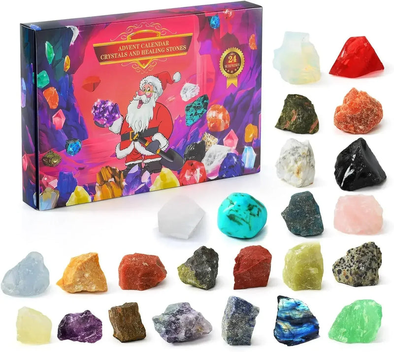 Kinder Adventskalender | Edelsteine Lehrreich Einzigartig Countdown Weihnachten-Stil3-Luzern Mode