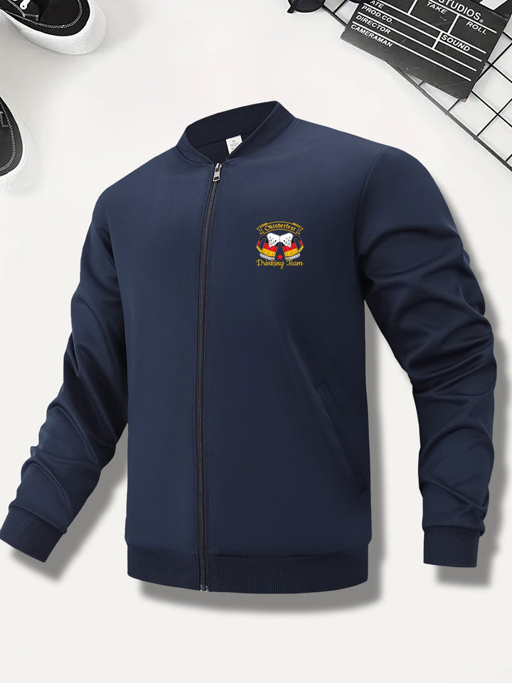 Herren Bomberjacke mit Bier-Print & Reißverschluss – Matthias Oktoberfest 2026