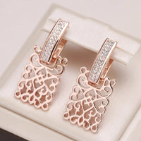  Ohrringe für Damen | Roségold | Zirkonia | Efeu-Design | Stilvoll-Luzern Mode