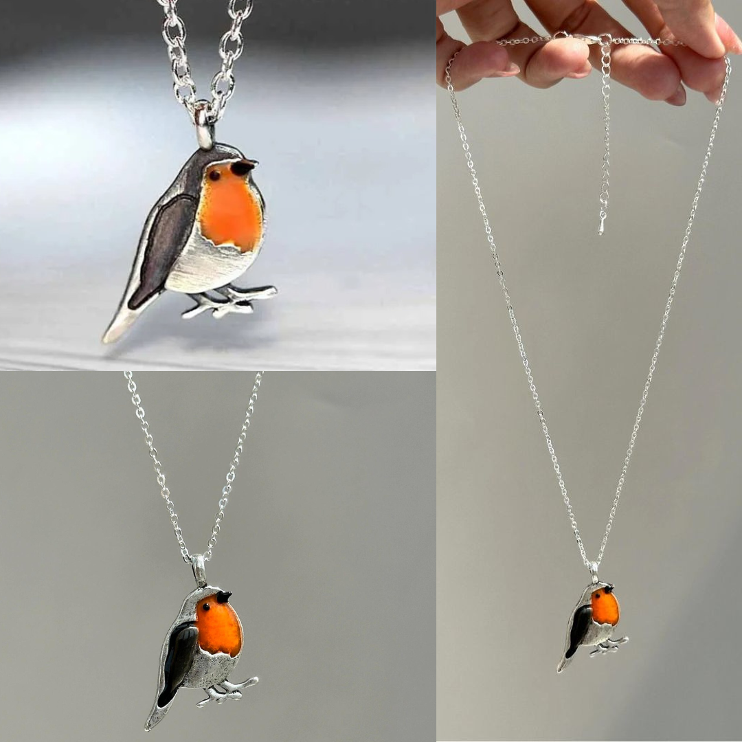 Schmuckset Damen | Rotkehlchen | Hypoallergen | Halskette und Ohrringe-Luzern Mode