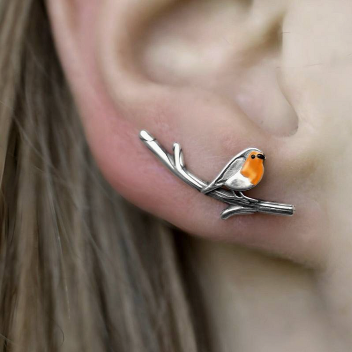 Schmuckset Damen | Rotkehlchen | Hypoallergen | Halskette und Ohrringe-Luzern Mode
