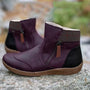 Damen Stiefeletten mit Reißverschluss und Komfortsohle-Lila-35-Luzern Mode