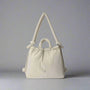 Damen Handtasche | Schultergurt | Pufferdesign | Geräumig | Fächer | Reißverschluss-Beige-Luzern Mode