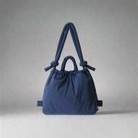 Damen Handtasche | Schultergurt | Pufferdesign | Geräumig | Fächer | Reißverschluss-Blau-Luzern Mode
