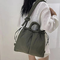 Damen Handtasche | Schultergurt | Pufferdesign | Geräumig | Fächer | Reißverschluss-Luzern Mode
