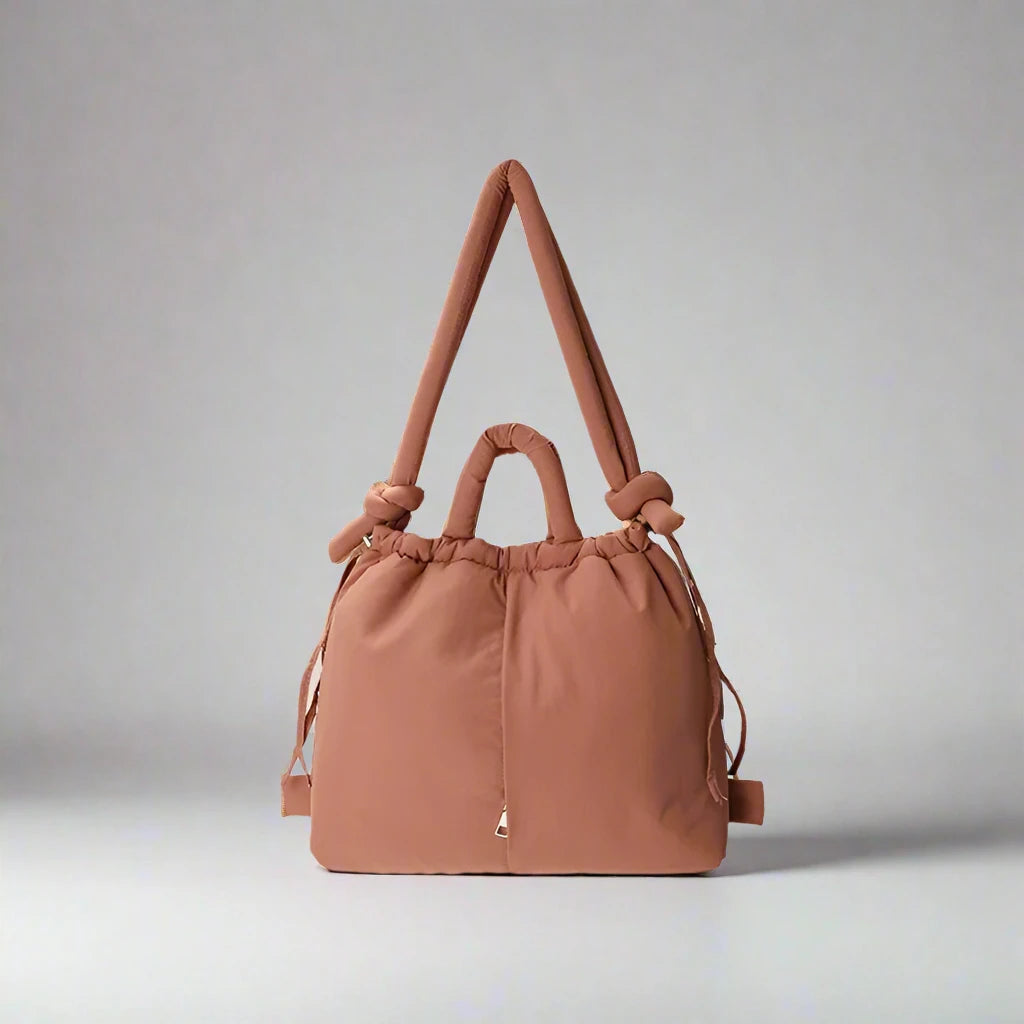 Damen Handtasche | Schultergurt | Pufferdesign | Geräumig | Fächer | Reißverschluss-Rosa-Luzern Mode