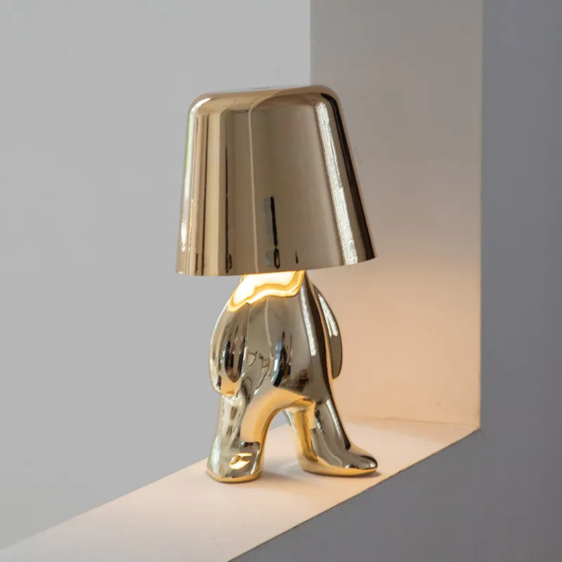 Tischlampe | Gold | Silber | Einfarbig | Stilvoll | Stimmungsbeleuchtung | Einzigartig | Humorvoll | Langlebig-Alice-Lampe – Silber-Luzern Mode