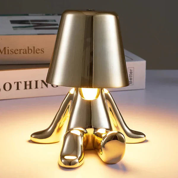 Tischlampe | Gold | Silber | Einfarbig | Stilvoll | Stimmungsbeleuchtung | Einzigartig | Humorvoll | Langlebig-Bella-Lampe – Silber-Luzern Mode