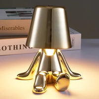 Tischlampe | Gold | Silber | Einfarbig | Stilvoll | Stimmungsbeleuchtung | Einzigartig | Humorvoll | Langlebig-Bella-Lampe – Silber-Luzern Mode