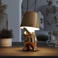 Tischlampe | Gold | Silber | Einfarbig | Stilvoll | Stimmungsbeleuchtung | Einzigartig | Humorvoll | Langlebig-Frank-Lampe – Silber-Luzern Mode