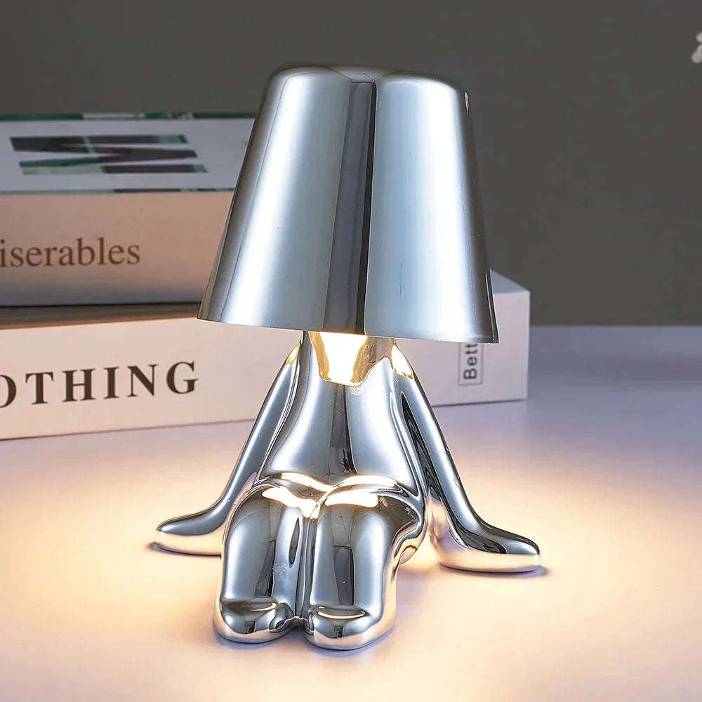 Tischlampe | Gold | Silber | Einfarbig | Stilvoll | Stimmungsbeleuchtung | Einzigartig | Humorvoll | Langlebig-Luzern Mode