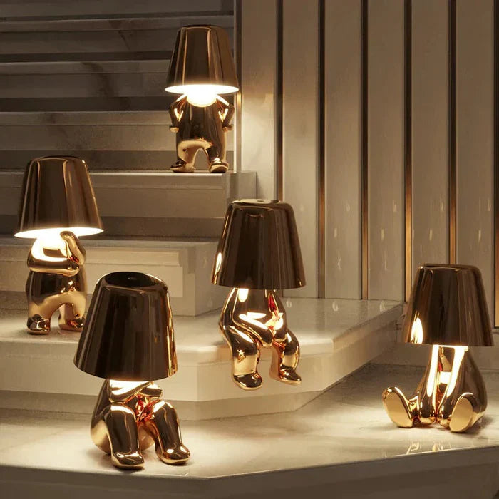 Tischlampe | Gold | Silber | Einfarbig | Stilvoll | Stimmungsbeleuchtung | Einzigartig | Humorvoll | Langlebig-Luzern Mode