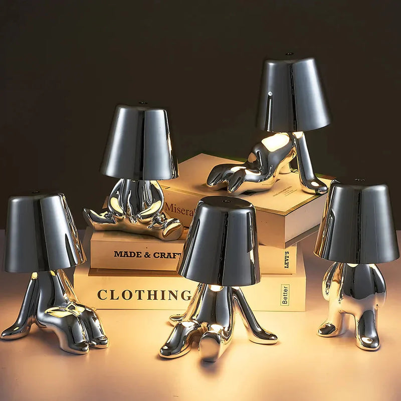 Tischlampe | Gold | Silber | Einfarbig | Stilvoll | Stimmungsbeleuchtung | Einzigartig | Humorvoll | Langlebig-Luzern Mode