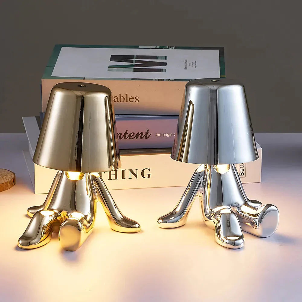 Tischlampe | Gold | Silber | Einfarbig | Stilvoll | Stimmungsbeleuchtung | Einzigartig | Humorvoll | Langlebig-Luzern Mode