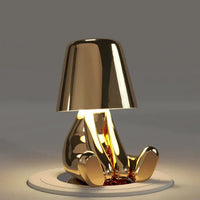 Tischlampe | Gold | Silber | Einfarbig | Stilvoll | Stimmungsbeleuchtung | Einzigartig | Humorvoll | Langlebig-Jake-Lampe – Silber-Luzern Mode