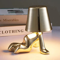 Tischlampe | Gold | Silber | Einfarbig | Stilvoll | Stimmungsbeleuchtung | Einzigartig | Humorvoll | Langlebig-Naomi-Lampe – Silber-Luzern Mode