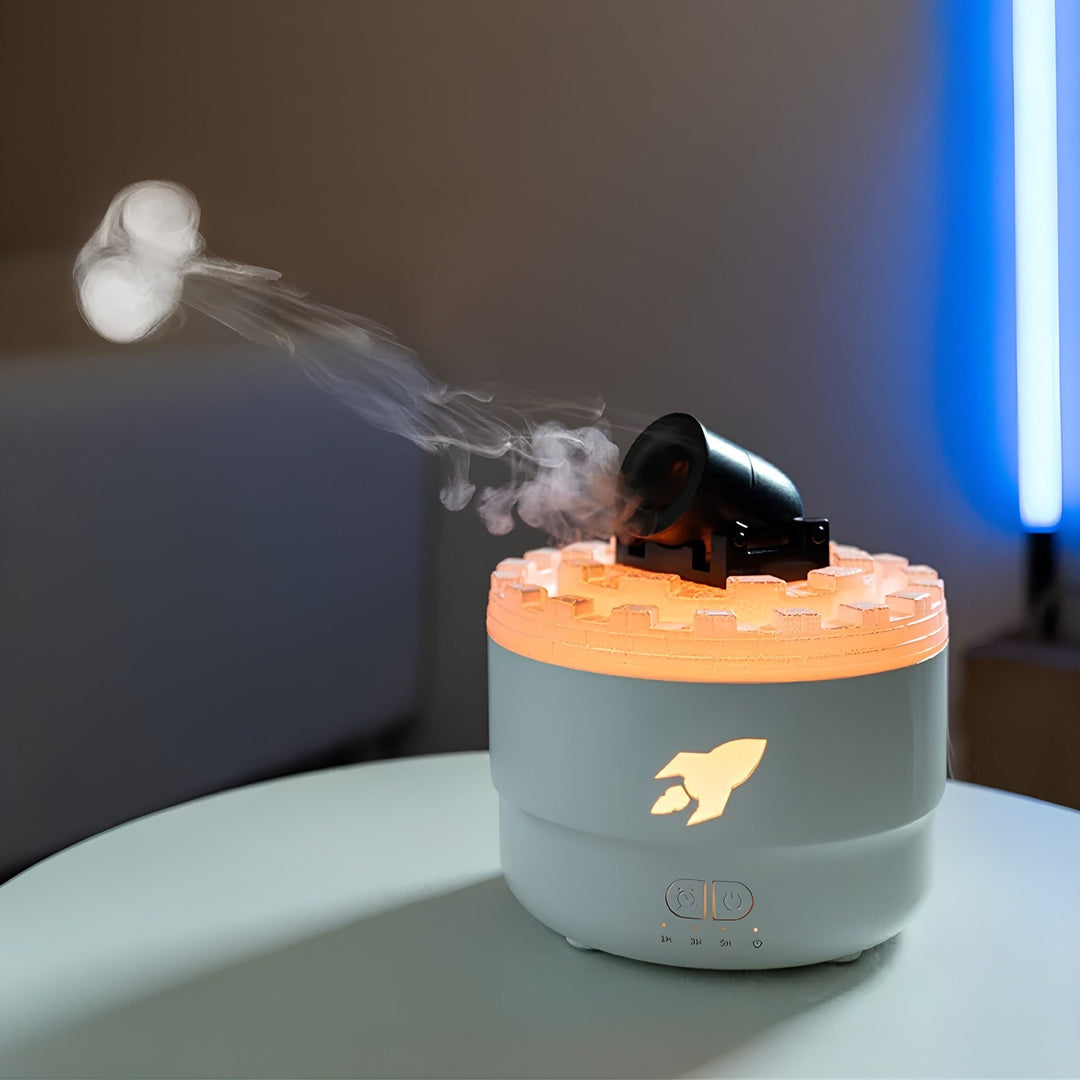 Luftbefeuchter in Kanonform | USB-Stromversorgung | Aromatherapie-Weiß-Luzern Mode