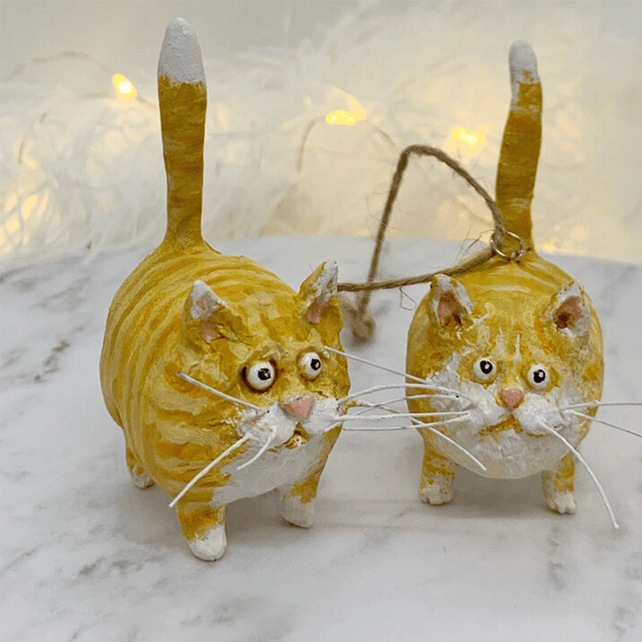 Weihnachtsornament | Katze Einzigartig Handgemacht Fröhlich Katzenliebhaber-Garfield-Luzern Mode