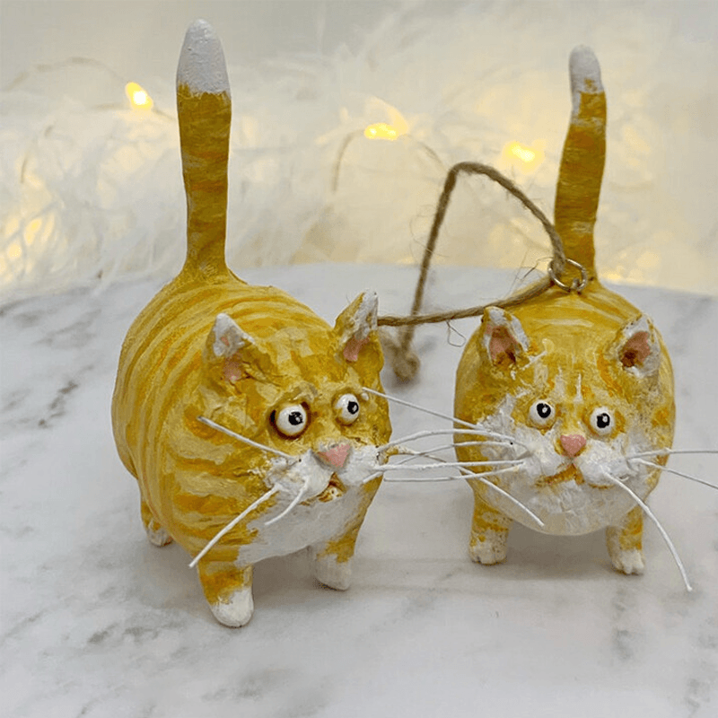 Weihnachtsornament | Katze Einzigartig Handgemacht Fröhlich Katzenliebhaber-Garfield-Luzern Mode