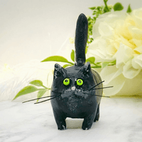 Weihnachtsornament | Katze Einzigartig Handgemacht Fröhlich Katzenliebhaber-Schwarz-Luzern Mode