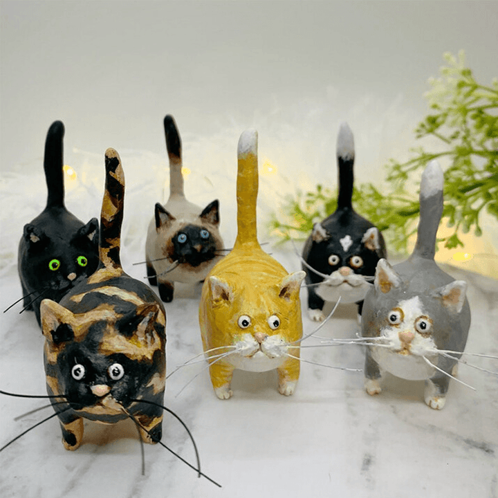 Weihnachtsornament | Katze Einzigartig Handgemacht Fröhlich Katzenliebhaber-Luzern Mode