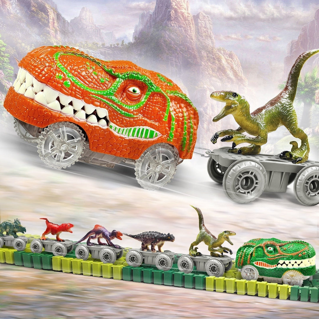 Dino Eisenbahnset | Interaktiv | Bauen | BPA-frei | Sicher | Lehrreich-Luzern Mode